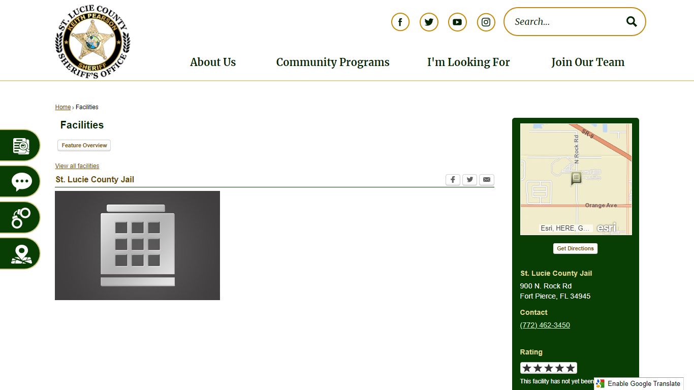 Facilities • St. Lucie Co Sheriff's Office, FL • CivicEngage